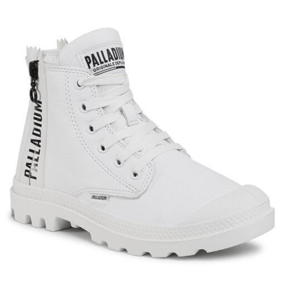 Palladium Pampa Ubn 2 rear zip white Sneakers women’s 5 leather
